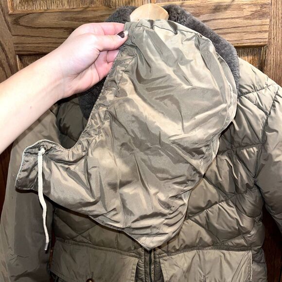 Alaska Sleeping Bag Co Goose Down Quilted Coat Vintage Fur Insulated Men's L - Picture 11 of 11